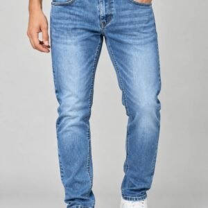 Men's Premium Dark Blue Slim-Fit Denim Jeans