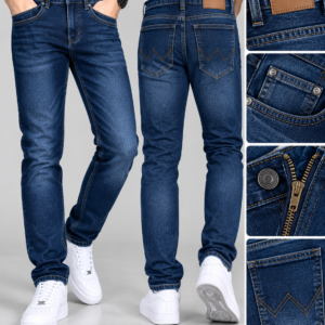 Men's Dark Blue Classic Denim Jeans