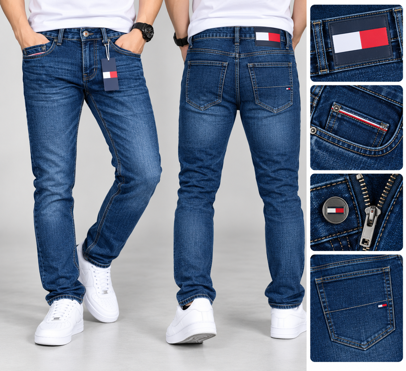 Men's Dark Blue Denim Jeans